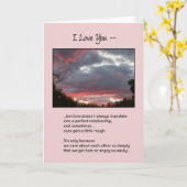 Carte L'amour n'est pas toujours parfait...Relations (Fleur jaune)