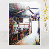 Carte "L'amour n'est pas un mur, c'est un pont" Tableau (Fleur jaune)