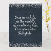 Carte L'amour nous donne un devis de conte (Fleur jaune)