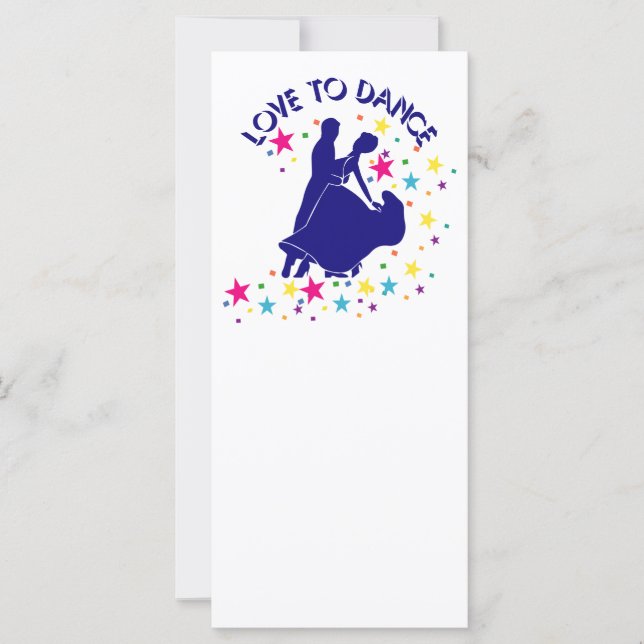 Carte L'amour pour la danse (Devant)