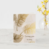 Carte L'amour pour toi est facile (Fleur jaune)