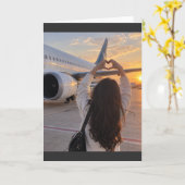 Carte L'amour prend son envol (Fleur jaune)