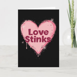 Carte L'amour pue Anti-valentine Heart