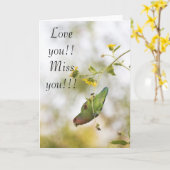 Carte L'amour que vous manquez Inséparable (Fleur jaune)