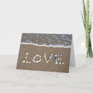 Carte L'amour sur la plage