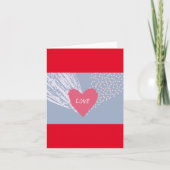 Carte L'amour sur un cœur (Devant)