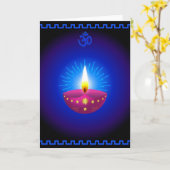 Carte Lampe à lueur décorative de Diwali (Fleur jaune)