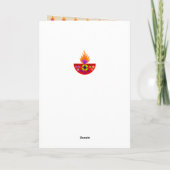 Carte Lampe colorée Diya de Diwali (Dos)