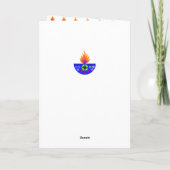 Carte Lampe colorée Diya de Diwali (Dos)