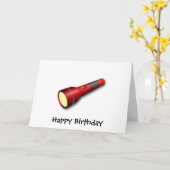 Carte Lampe torche rouge (Fleur jaune)