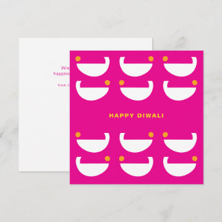 Carte Lampes Diwali - Fuschia
