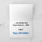 Carte L'amusement, le soixante-neuvième anniversaire, (Intérieur)