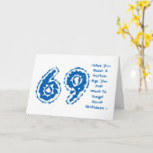 Carte L'amusement, le soixante-neuvième anniversaire, (Fleur jaune)