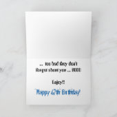 Carte L'amusement, le soixante-septième anniversaire, (Intérieur)