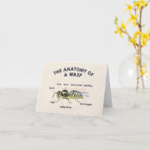 Carte L'anatomie d'une guêpe (Fleur jaune)