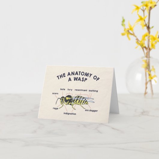 Carte L'anatomie d'une guêpe (Fleur jaune)
