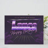 Carte Lance Prénom (Debout devant)