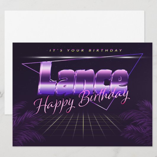 Carte Lance Prénom (Devant / Derrière)