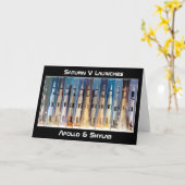 Carte Lancement de la fusée Saturn V Moon (Fleur jaune)