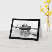 Carte Lancement sous-marin Marine 1909 (Fleur jaune)