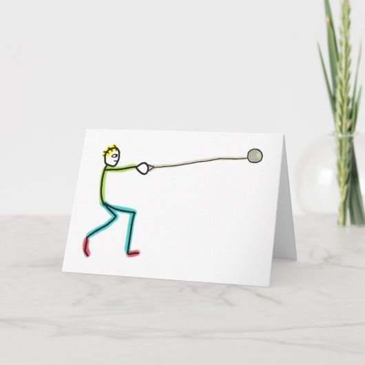 Carte Lancer du marteau Stickman (Devant)