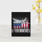 Carte L'ancien combattant salé C-130 Hercules Drapeau am (Fleur jaune)