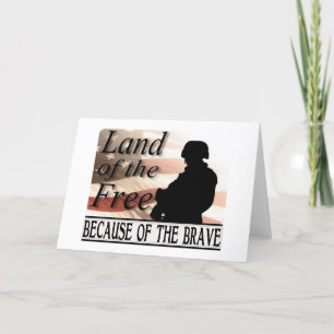 Carte Land of the Free Because of the Brave
