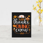Carte LandD Thanksgiving Nurse Crew Labor and Delivery N (Fleur jaune)