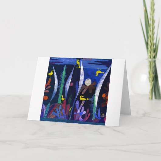 Carte Landscape with Yellow Birds, Paul Klee (Devant)