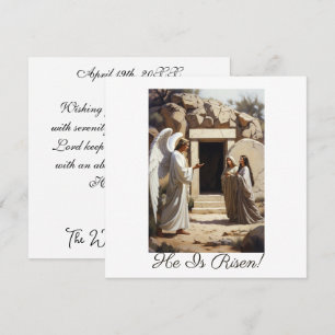 Carte L'ange annonce la Résurrection Salutations