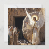 Carte L'ange annonce la Résurrection Salutations (Devant)
