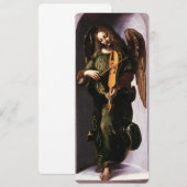 Carte L'ange de Léonard de Vinci habillé en vert avec un (Devant / Derrière)