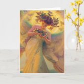 Carte L'ange des oiseaux (Fleur jaune)