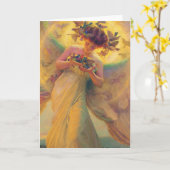 Carte L'ange des oiseaux Franz Dvorak 1910 (Fleur jaune)