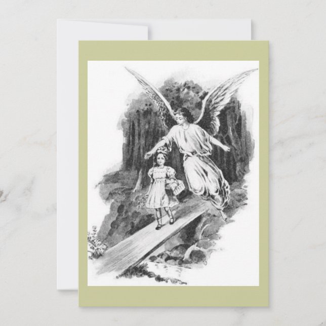 Carte L'Ange Garder Une Fille (Devant)