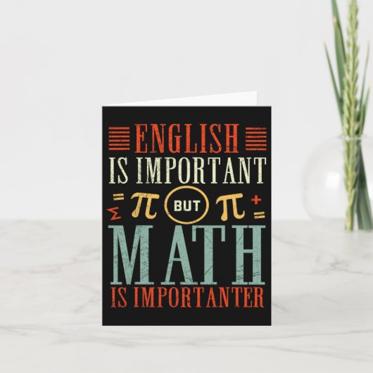 Carte L'Anglais Est Important Mais Les Maths Sont Import (Devant)