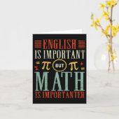 Carte L'Anglais Est Important Mais Les Maths Sont Import (Fleur jaune)