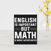 Carte L'anglais est important mais les maths sont plus i (Fleur jaune)