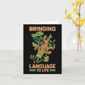 Carte Langue à vie Langue des signes américaine (Fleur jaune)