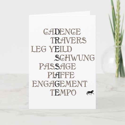 Carte Langue de dressage (Devant)
