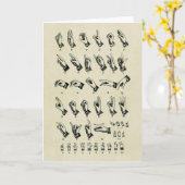 Carte Langue des signes (Fleur jaune)