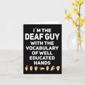 Carte Langue des signes à la main ASL Savoir de la main (Fleur jaune)