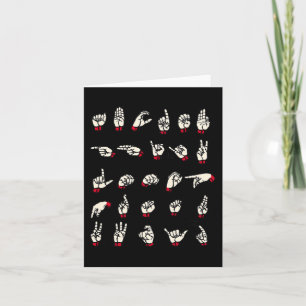 Carte Langue des Signes - Alphabet A à Z ASL Sensibilisa