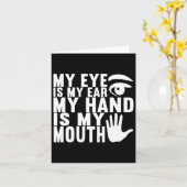 Carte Langue des signes américaine Sensibilisation des s (Fleur jaune)