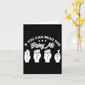 Carte Langue Des Signes Asl Apportez-Moi Bière Sourde (Fleur jaune)