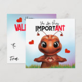 Carte Langue des signes de la fourmi Amour Valentine (Devant / Derrière)