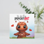 Carte Langue des signes de la fourmi Amour Valentine (Debout devant)