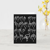 Carte Langue des signes de sensibilisation Langue des si (Fleur jaune)