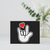 Carte Langue des signes I Love You Sign (Debout devant)