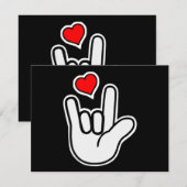 Carte Langue des signes I Love You Sign (Devant / Derrière)